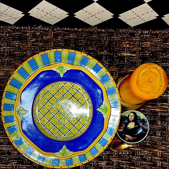 Storybook Design Plate Pair: 12” Chop & 9” Luncheon Villa della Luna Pfaltzgraff - Picture 10 of 12